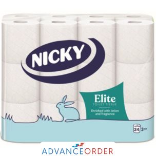Nicky Elite 3ply Toilet Tissue Rolls-1x24
