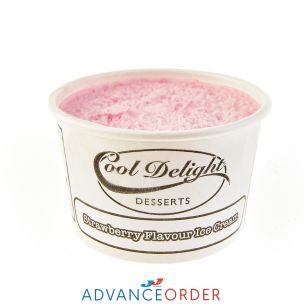 Cool Delight Strawberry Ice Cream Tubs-60x80ml