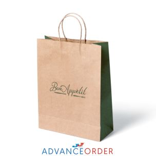 JJ "Bon Appetit" Medium Brown Paper Carrier Bags with Twisted Handle 1x100