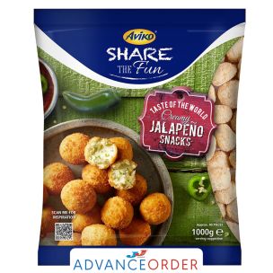 Aviko Green Jalapeno and Cheese Snacks-1x1kg
