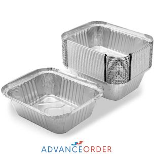 No:2 Foil Containers 5"x4"x2" Lid Ref CON149 1x1000