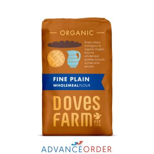 ORGANIC FINE PLAIN ENGLISH WHOLEMEAL FLOUR- 1x1Kg