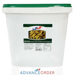 JJ Greek Style Pickled Chilli Peppers 1x12.5kg