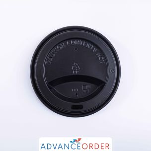 JJ 8oz Black Cup Lids 1x500