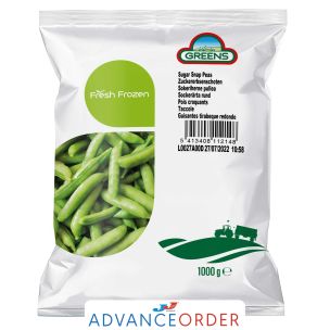 Greens Frozen Sugar Snap Peas (Bags)-1x1kg