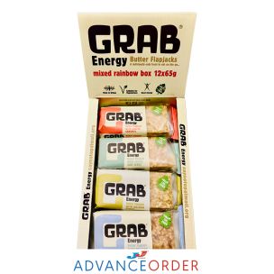 Grab Energy Butter Flapjacks (Mixed Rainbow Box) 12x65g