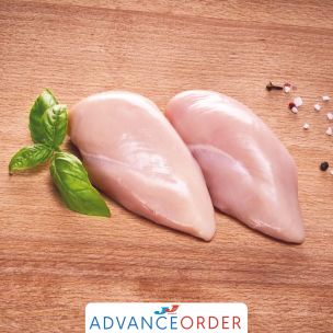 Frozen IQF Halal Raw Chicken Breast Fillets (90-110g) 2x5kg