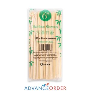Bamboo Sticks (6")(Single)-10x100