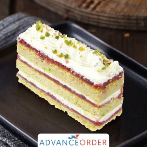 Letscake Pistachio & Cherry Cake Slices (Individual Portions) 12x160g