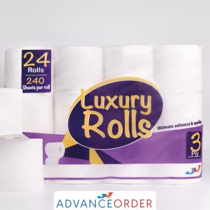 JJ 3ply Luxury Toilet Rolls 1x24