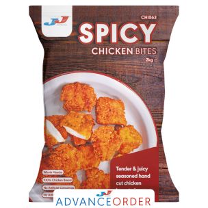 JJ Halal Whole Muscle Spicy Chicken Bites-1x2kg