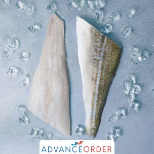 JJ MSC Atlantic IQF Skin-on Boneless Haddock Fillets (7-8oz) 1x18
