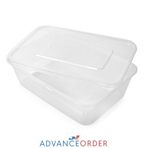 650ml Microwave Plastic Containers with Lids - 1x200