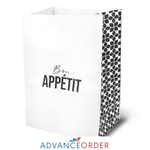 JJ "Bon Appetit" Jumbo White Paper SOS Bags (300x180x425mm) 1x80