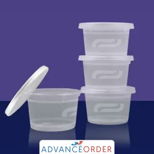 JJ 4oz Heavy Duty Microwave Plastic Clear Cups with Lids 1x500