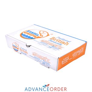 9" Cardboard Fish & Chips Boxes (250x55x160mm) 1x100