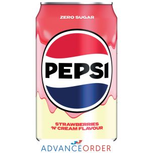 Pepsi Strawberries 'N' Cream Cans (GB) 24x330ml