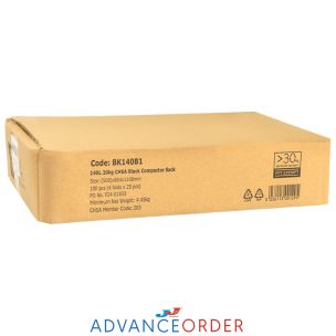 140L Black Heavy Duty Compactor Sacks (max. load 20kg)-1x100