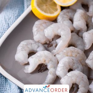 Aquafish Raw Ecuadorian White Prawns P&D (26/30, 900g net)-6x1.3kg