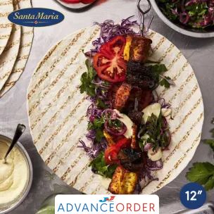 Santa Maria 12" Ambient Grill Mark Flour Tortilla Wraps 10x10