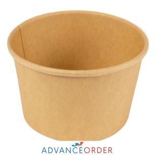 8oz/235ml Round Kraft Bowl (Lid Ref CON237) 1x400