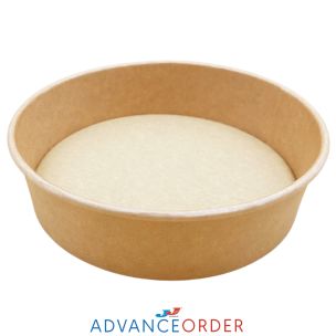 32oz/1000ml Round Kraft Bowl (Lid Ref CON241) 1x200