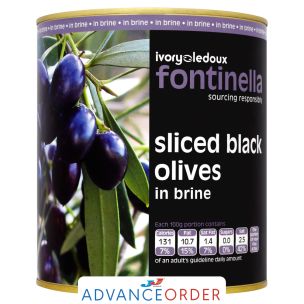 Sliced Black Olives Tin 1x3Kg