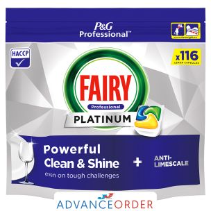 Fairy Professional All in One Dishwasher Tablets Platinum Lemon 1x116's