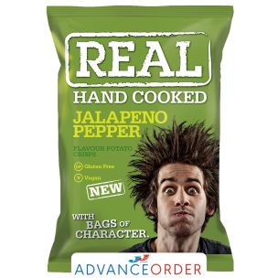 Real Handcooked Crisps Jalapeno Pepper -24x35g