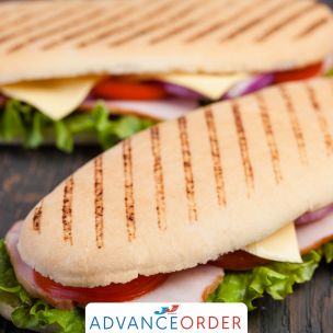 JJ Part Baked Side Sliced Grill Marked Panini (27cm) 30x135g