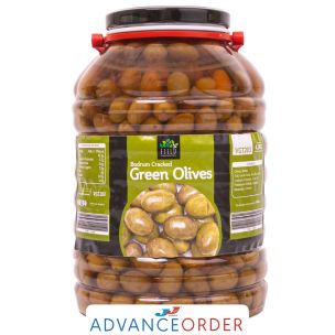 Field Favourites Cracked Bodrum Green Olives 260-320 1x4.2kg
