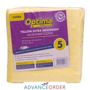 Optima Microfibre Cloth Yellow 1x5