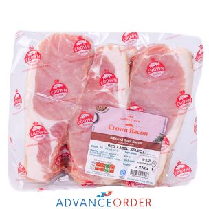 Crown Smoked Back Bacon (Red Label) 1x2.27kg