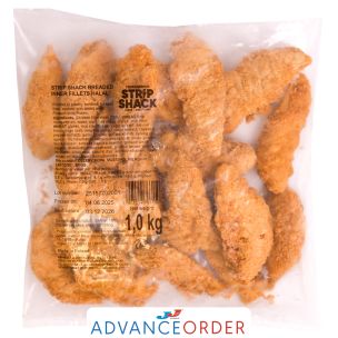 Frozen Halal Breaded Chicken Inner Fillets 10x1kg