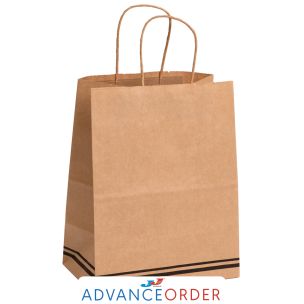 Premium Medium Brown Paper Carrier Bags with Twisted Handles 1x100