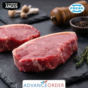 Blackmoran Angus Fresh Striploin Steak (Price Per Kg) Block Pack Appx.6kg
