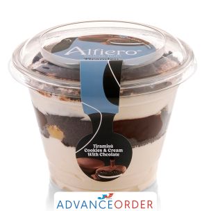 Alfiero Cookies and Cream Tiramisu Portions (Alcohol-Free) 12x100g