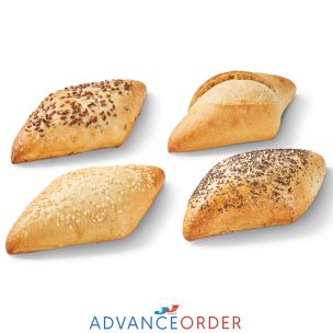 Bridor Stone Oven Part Baked Assortment of Diamond Roll 4x25x55g