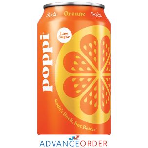 poppi Orange Soda Cans 24x330ml