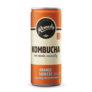 Remedy Kombucha Orange Squeeze Cans 12x250ml