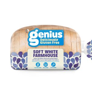 Genius Gluten Free Soft White Farmhouse Loaf 6x430g