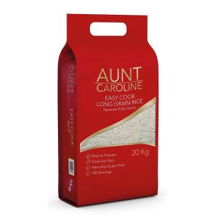 Aunt Caroline Easy Cook Long Grain Rice 1x20kg