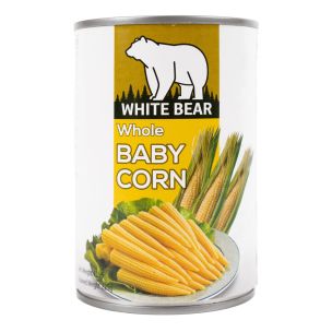 WHITE BEAR Baby Corn (Thai)-24x425g