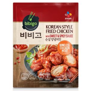 Bibigo Korean Style Fried Chicken with Sweet & Spicy Sauce 20x350g