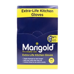 Marigold Rubber Gloves Medium-1x6pairs