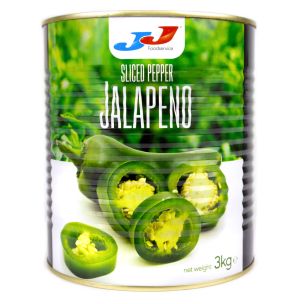 JJ Sliced Jalapeno Peppers (Tin) 1x3kg