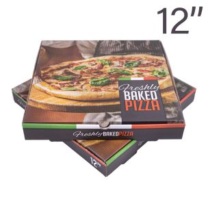 12" Freshly Baked Premium Full Colour Pizza Boxes-1x80