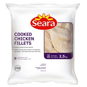 Seara IQF Halal Steam Cooked Chicken Fillets (140g+)-4x2.5kg