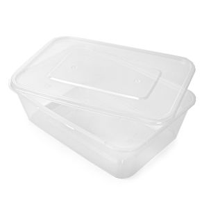 650ml Microwave Plastic Containers with Lids - 1x200