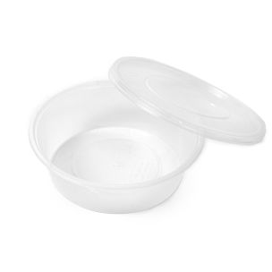 750ml Round Microwave Plastic Containers with Lids - 1x200